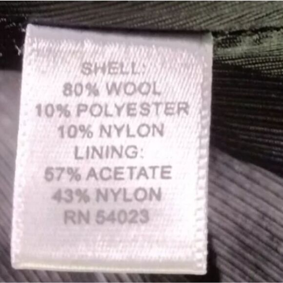 80% wool warm plaid check trench coat as seen on Kate Middleton size L - Picture 6 of 11